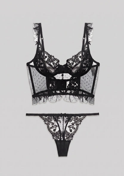 Spitzen-Corsage-Lingerie-Set