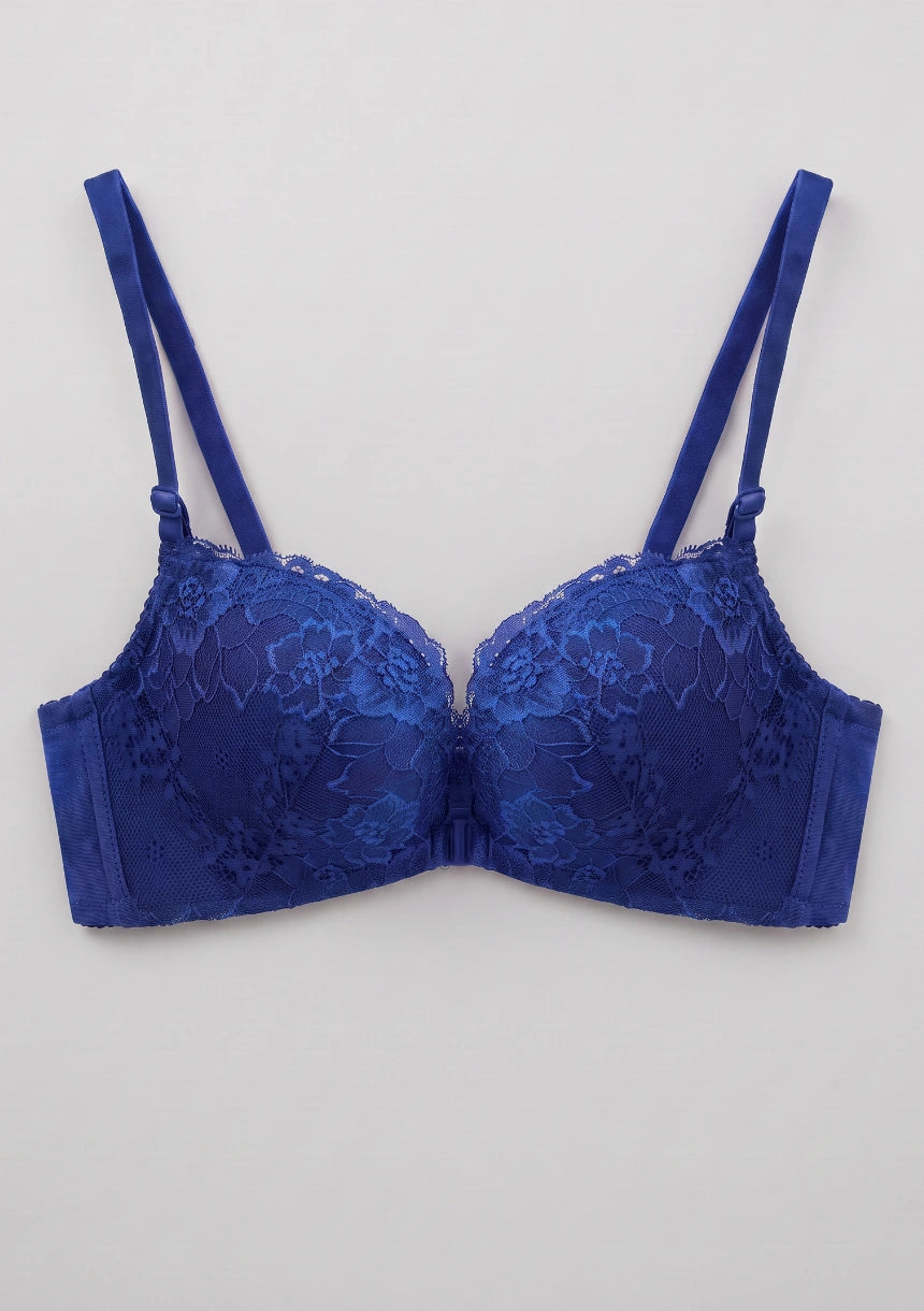 Spitzen-Frontverschluss Push-Up-BH