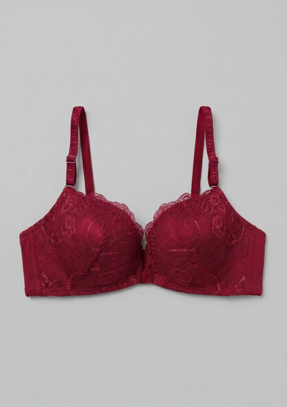 Spitzen-Frontverschluss Push-Up-BH