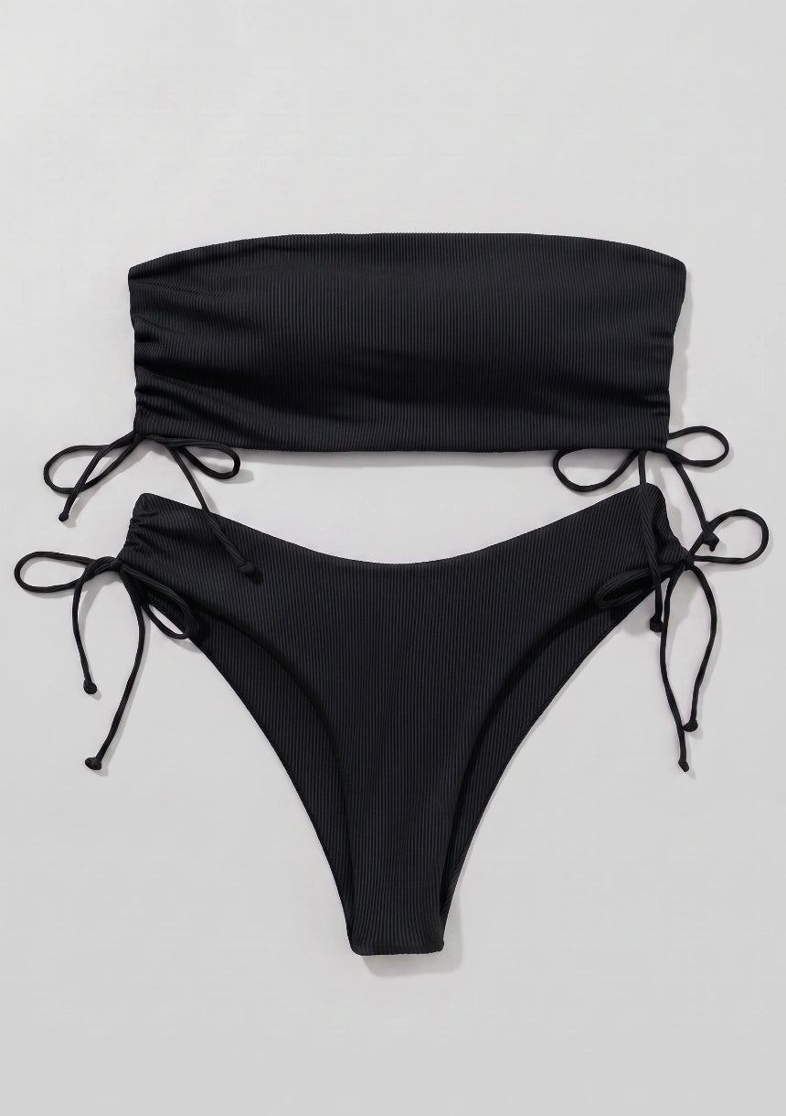 Hochgeschlossenes Zweiteiliges Bikini-Set