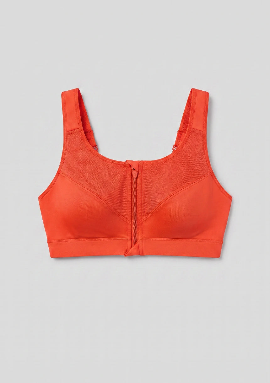 Plus-Size-Sport-BH mit Reißverschluss