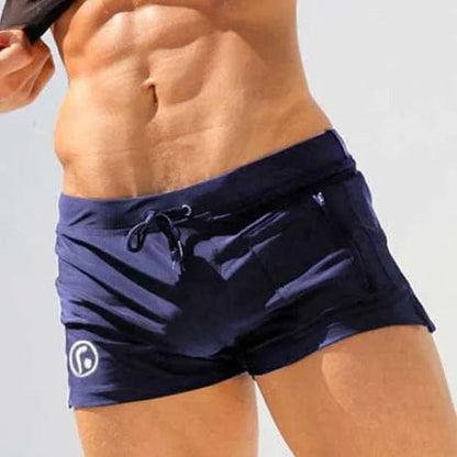 Marine Herren-Badehose im Boxer-Stil