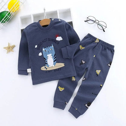 Marine Langer Kinderpyjama