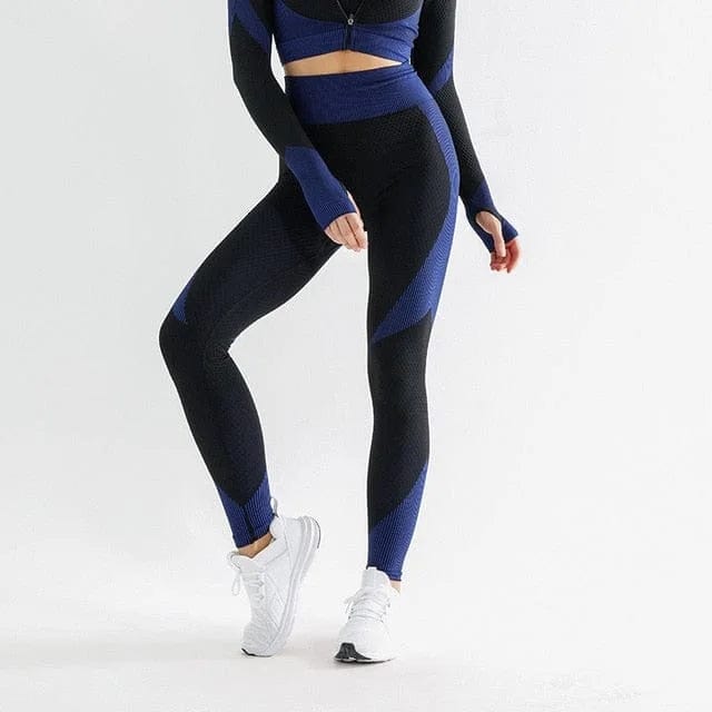 Marine Sportleggings mit Push-up-Effekt