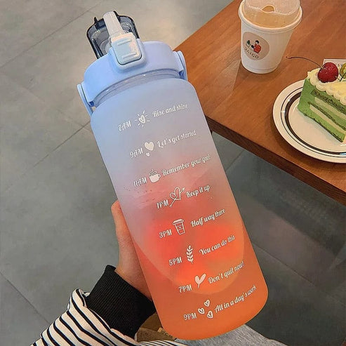 Motivierende Wasserflasche mit Ombre-Motiv - Zaletta.de