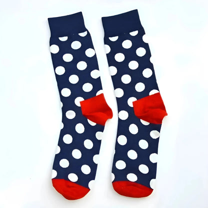 Navy Men's Polka Dot Socks