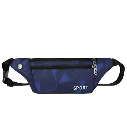 Navy Running Waist Bag in Patterns