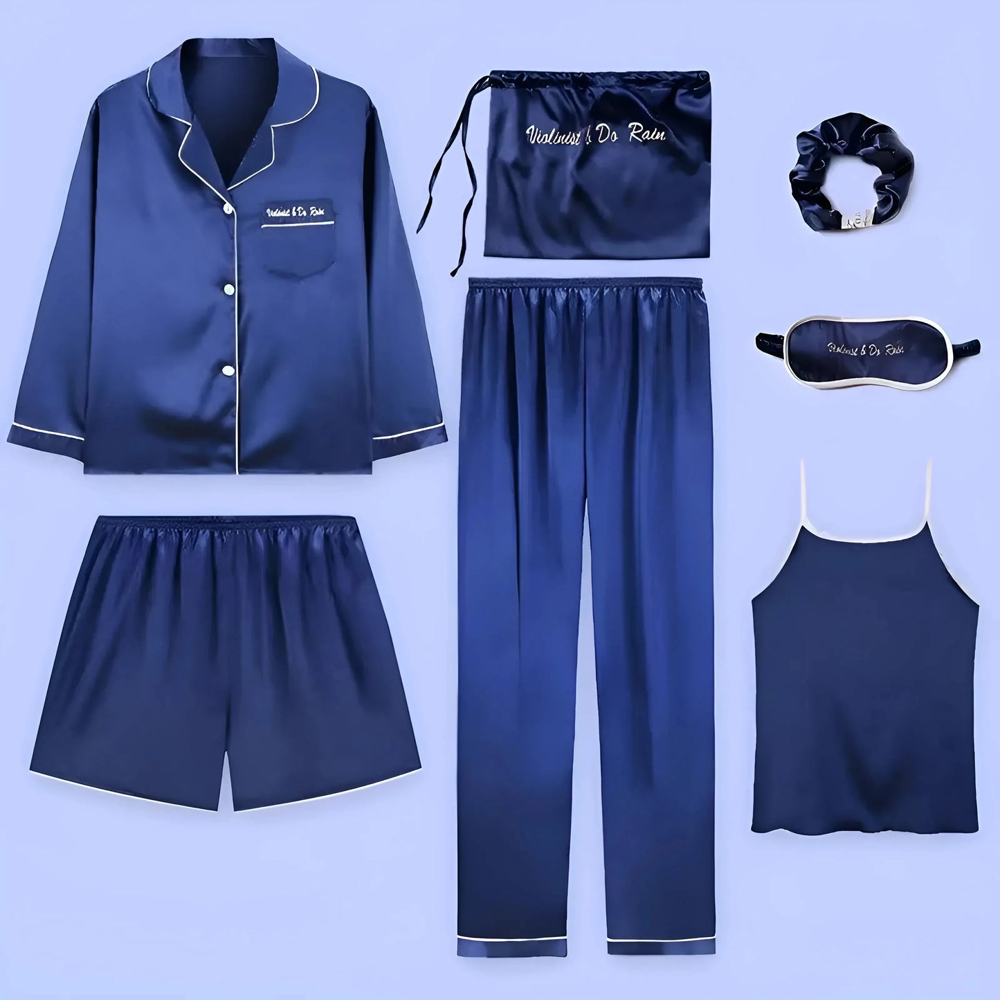 Navy Seven-Piece Sleep Set