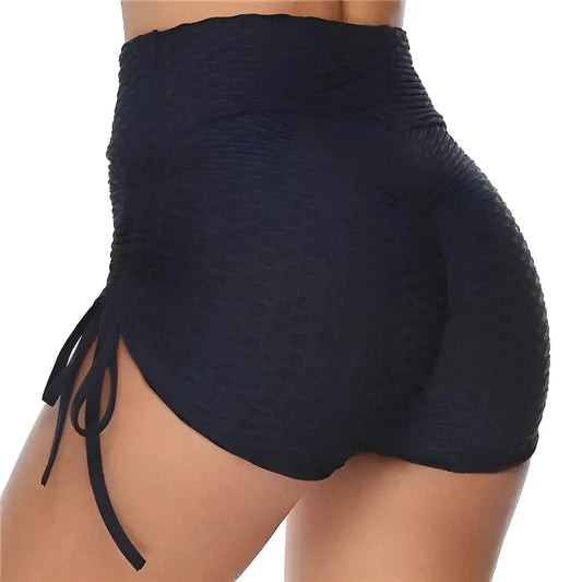 Navy Sport Shorts with Tie Detail