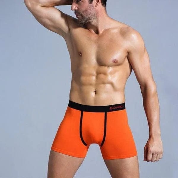 Orange Lange Boxershorts für Herren