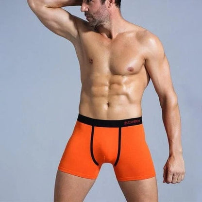 Orange Lange Boxershorts für Herren