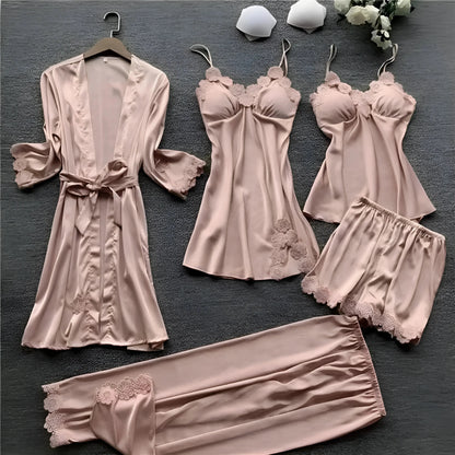 Pink Five-Piece Sleep Set