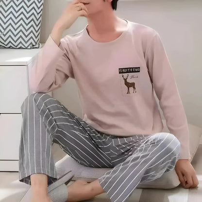 Pink Men's Striped Pyjamas