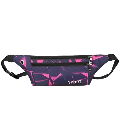 Pink Running Waist Bag in Patterns