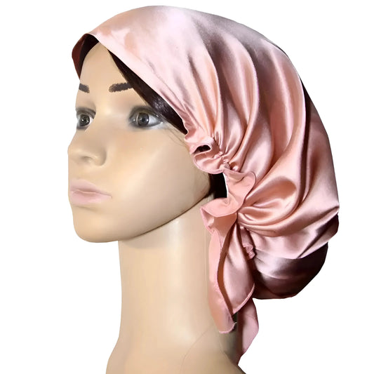 Pink Satin Sleep Cap