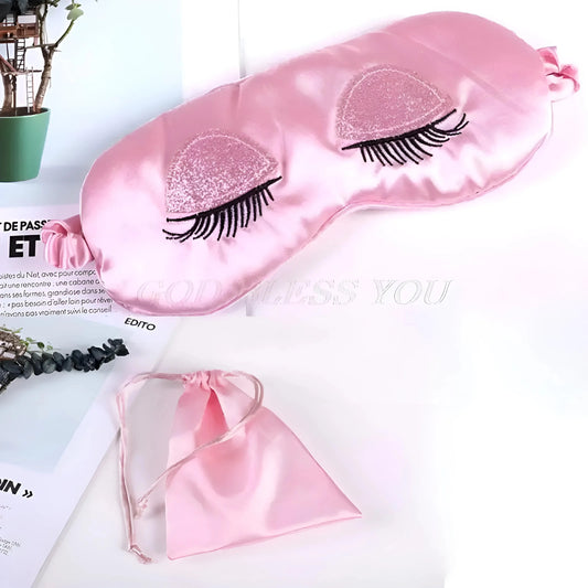 Pink Silk Eye Mask