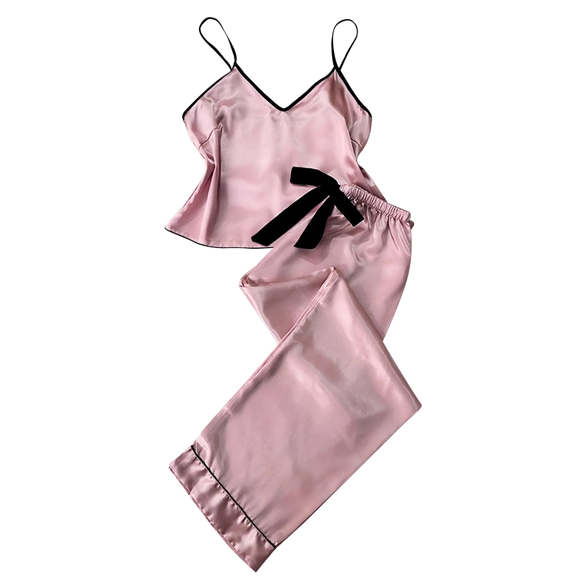 Pink Silk Women's Pyjama Set