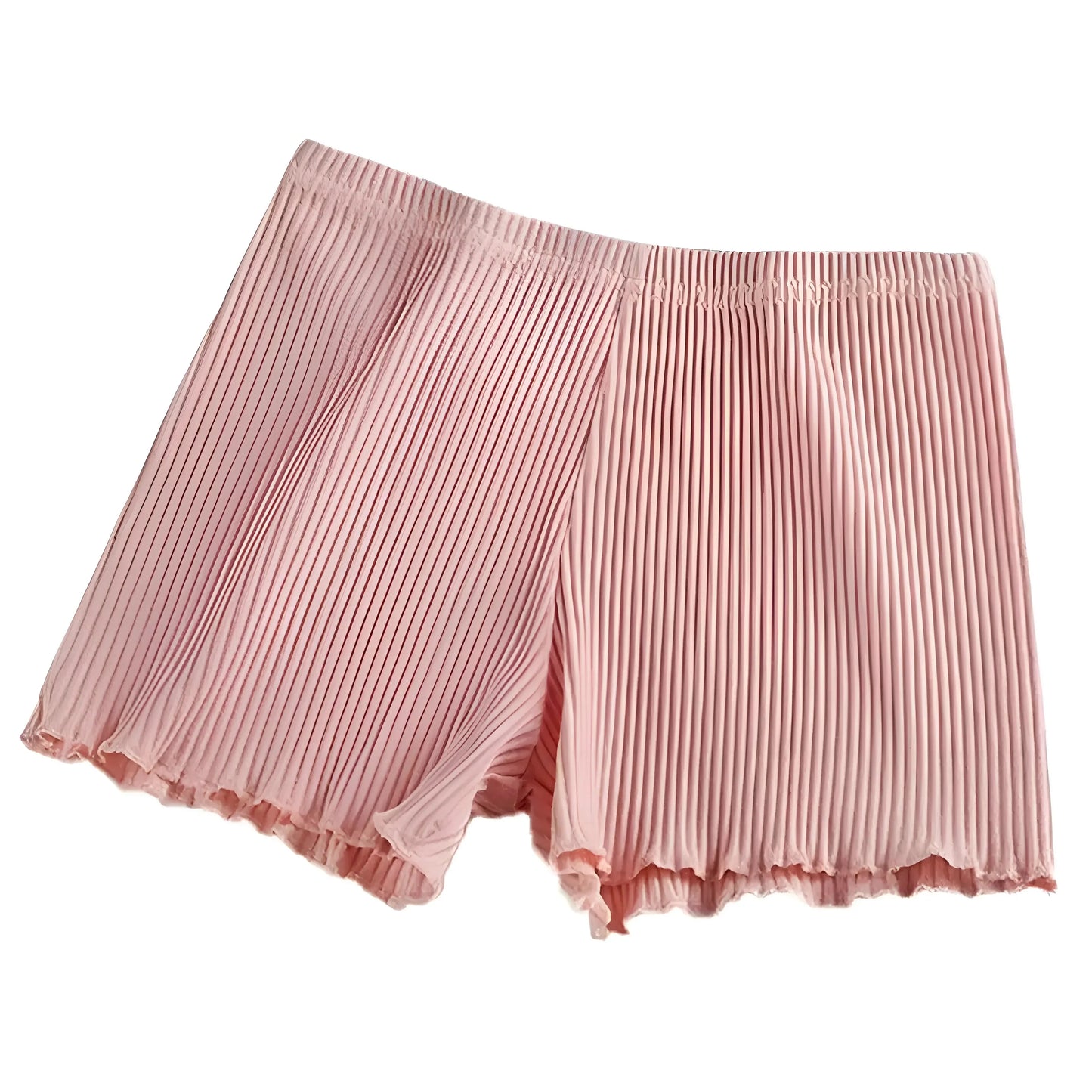 Pink Striped Women's Boxer Shorts with Longer Legs