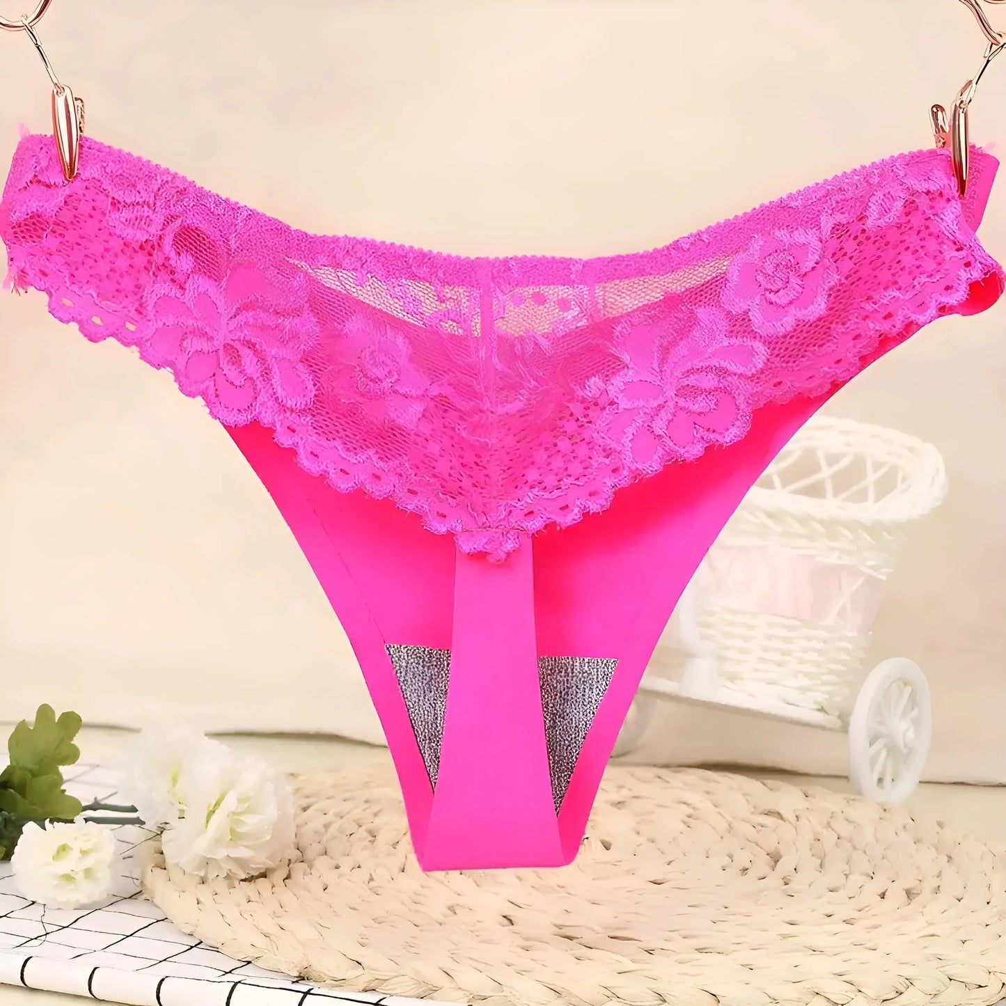 Pink Universal Lace Thongs