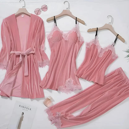 Pink Velvet Sleep Set