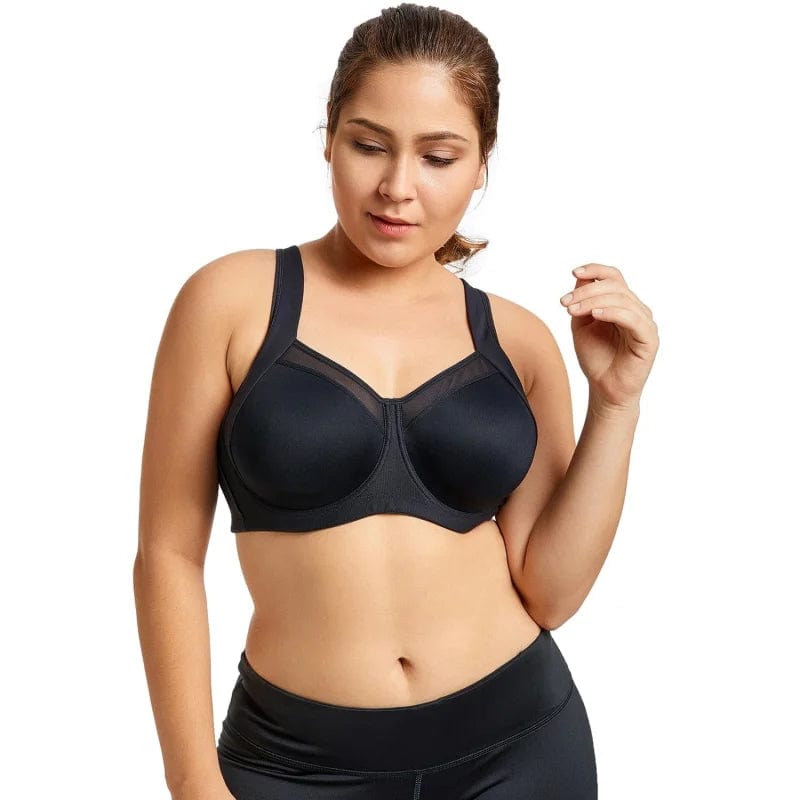  Plus-Size-Sport-BH mit Mesh