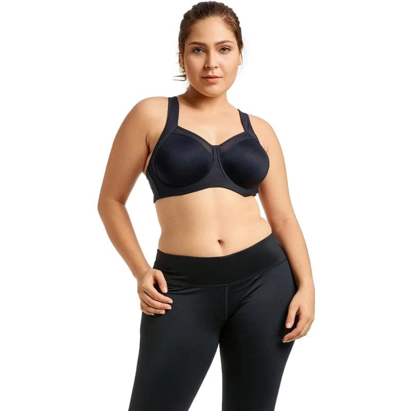  Plus-Size-Sport-BH mit Mesh