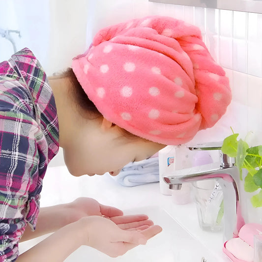 Polka Dot Hair Towel