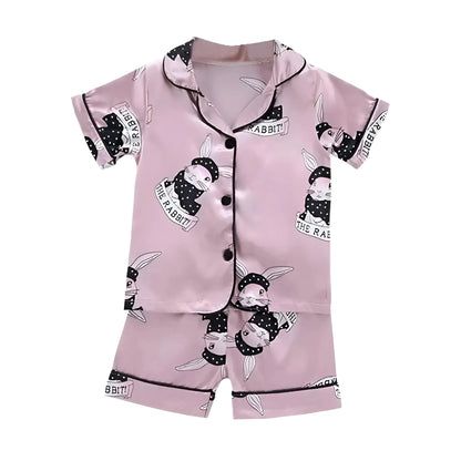 Powder Pink Silk Children's Pyjamas