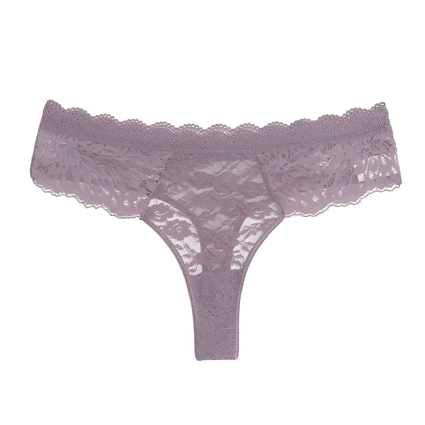 Purple Classic Lace Thongs