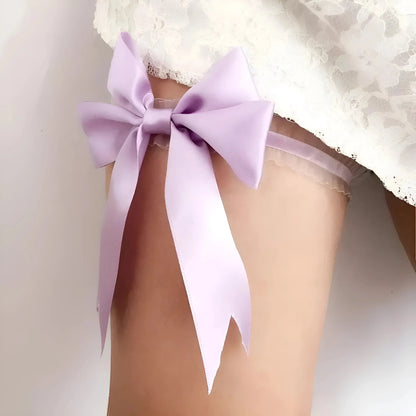 Purple Garter with Bow