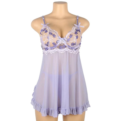 Purple Lightweight Floral Nightdress