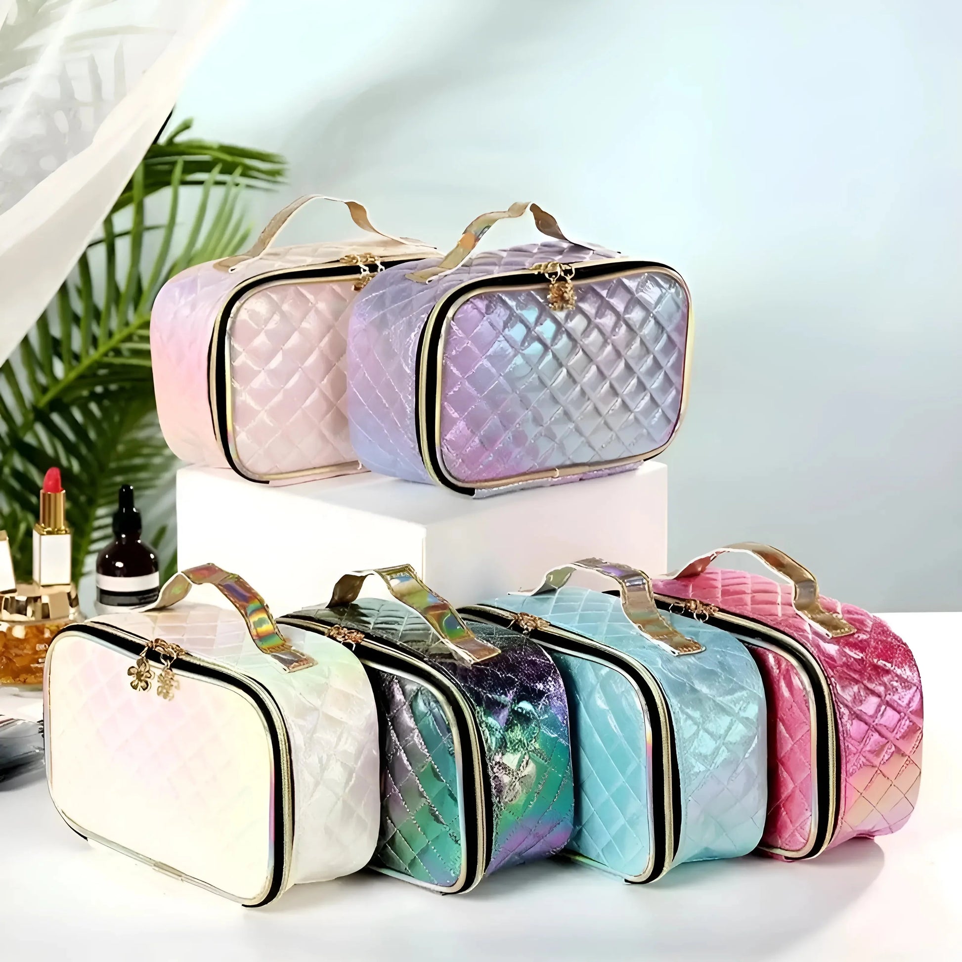 Quilted Cosmetic Case - Vanity Box