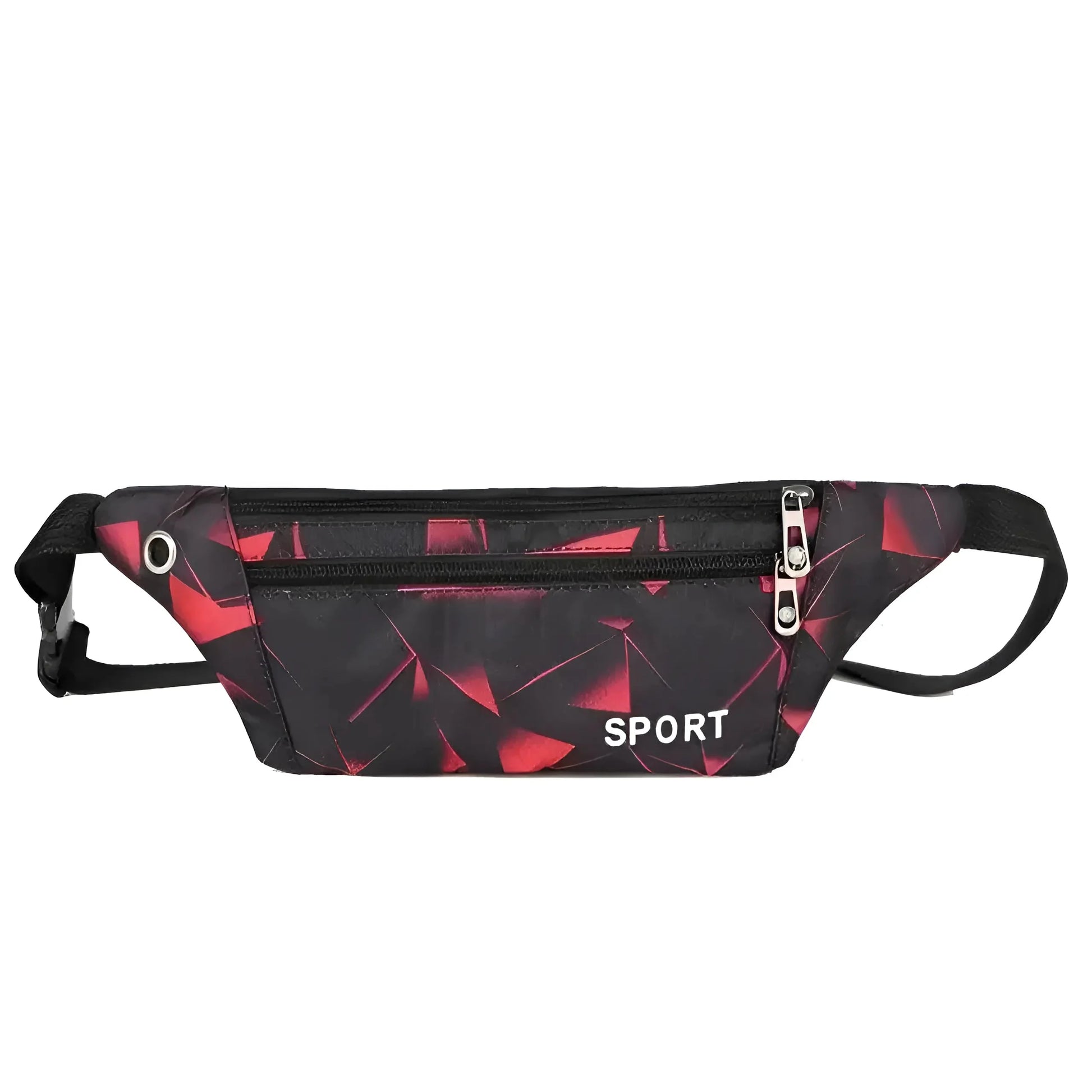 Red Running Waist Bag in Patterns