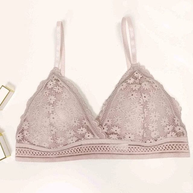 Rosa Bralette-BH aus Spitze