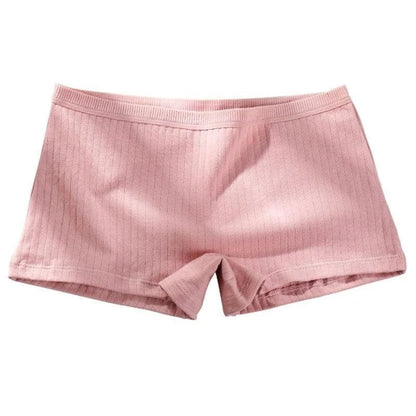 Rosa Gerippte Boxershorts für Damen