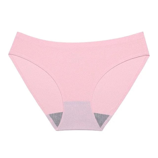 Rosa Nahtloser Slip aus atmungsaktivem Material