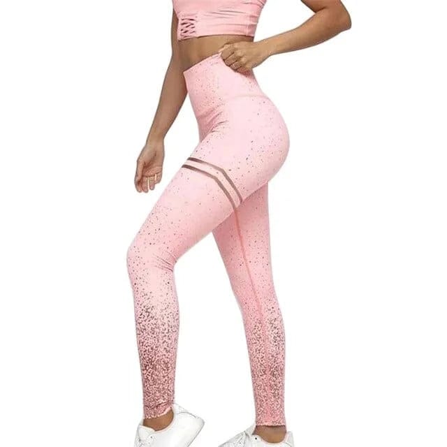 Rosa Sportleggings mit Ombre-Effekt