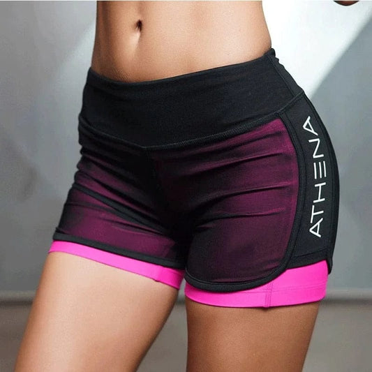 Rosa Sportshorts aus Mesh