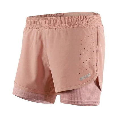 Rosa Sportshorts mit engen Beinen