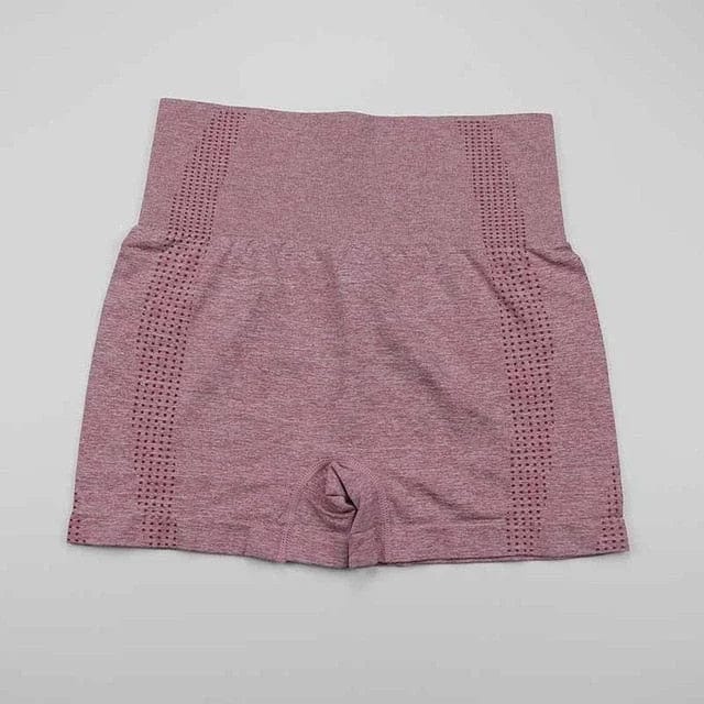 Rosa Sportshorts mit hoher Taille