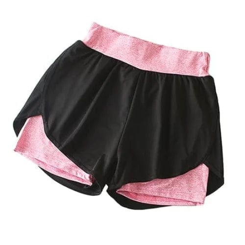 Rosa Zweifarbige Sportshorts