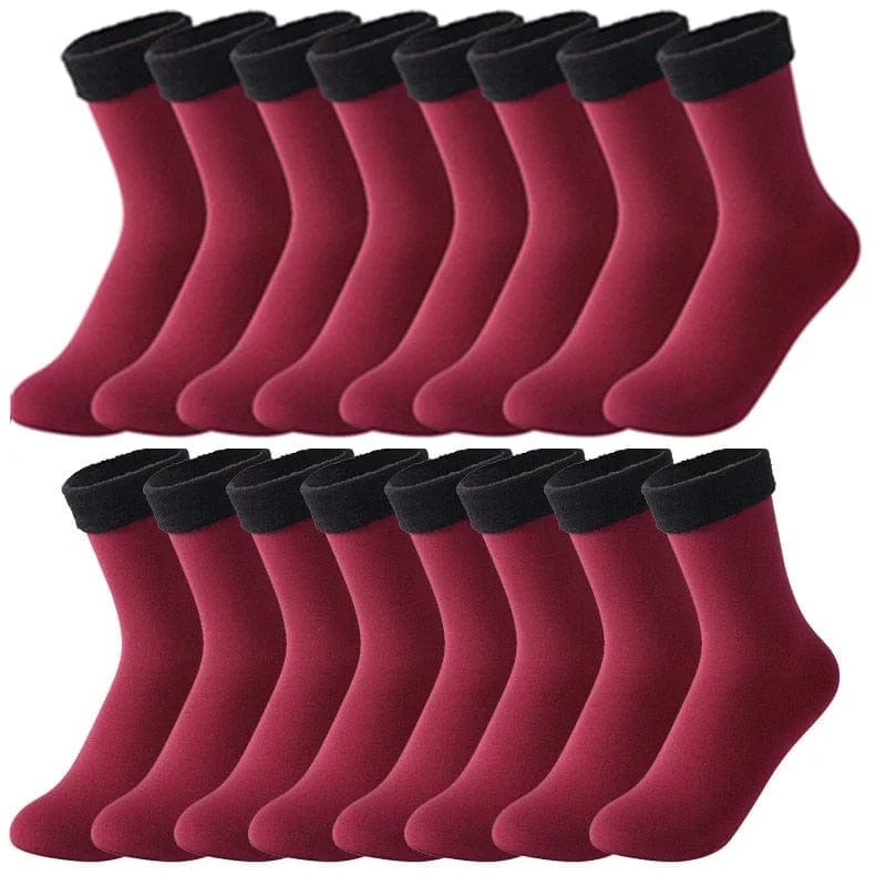 Rot Klassische isolierte Socken - 8er-Pack