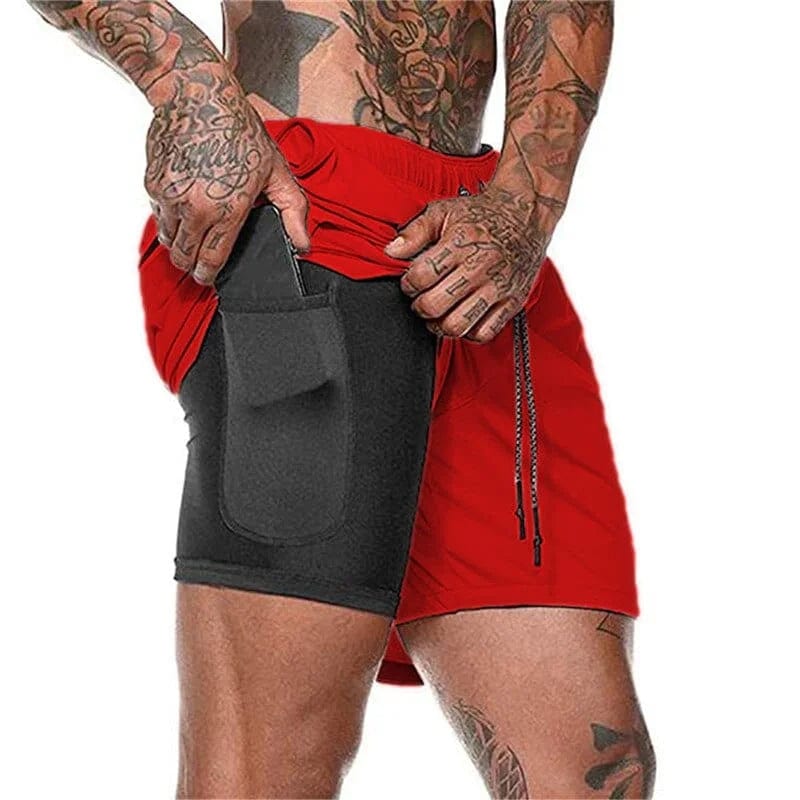 Rot Lange Badehose für Herren