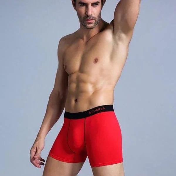 Rot Lange Boxershorts für Herren