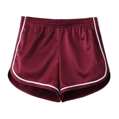 Rotwein Schimmernde Sportshorts