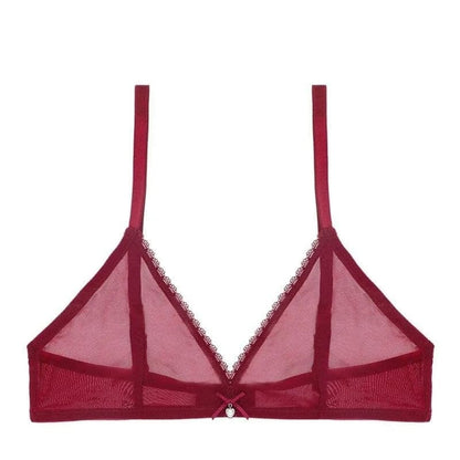 Rotwein Transparenter Bralette-BH