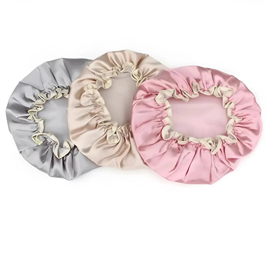 Satin Shower Cap with Elastic Band