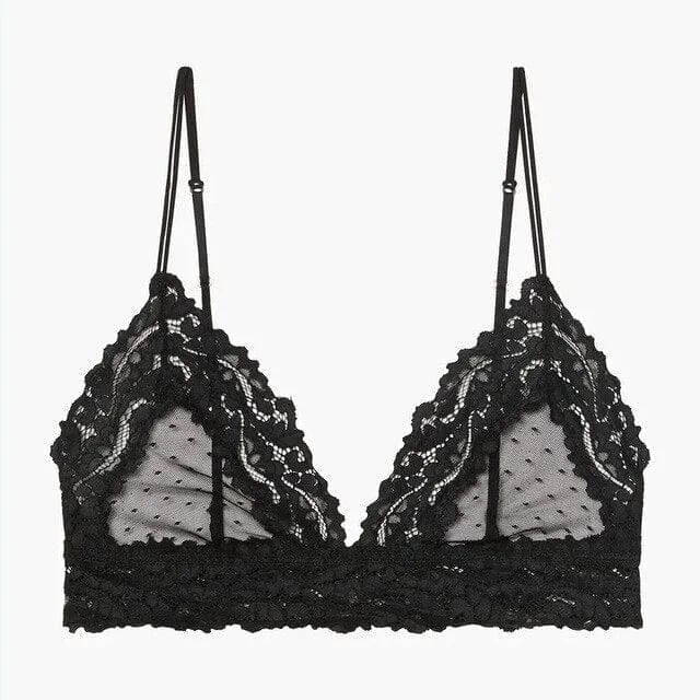 Schwarz Bralette-BH aus Spitze