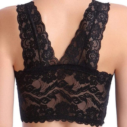 Schwarz Bralette-BH aus Spitze