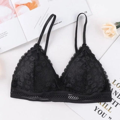 Schwarz Bralette-BH aus Spitze